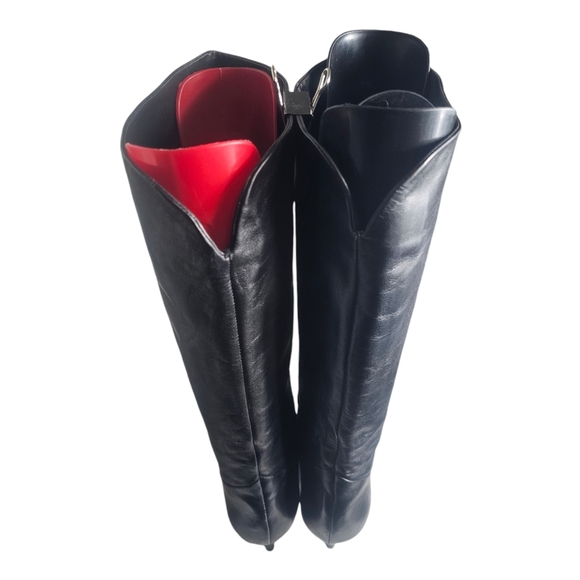 Vintage Hunt Club Pull On Boots Black Leather 8M - Picture 6 of 8